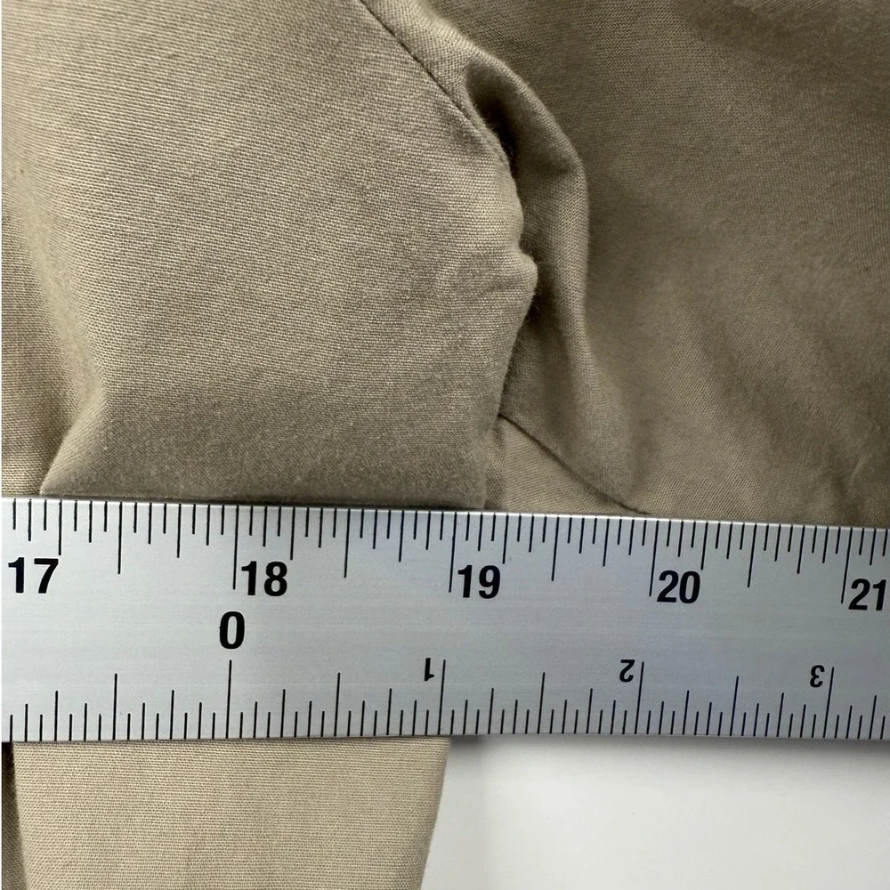 Eileen Fisher Blazer Polished Ramie Stretch Full Zip Windbreaker Jacket Tan‎ M